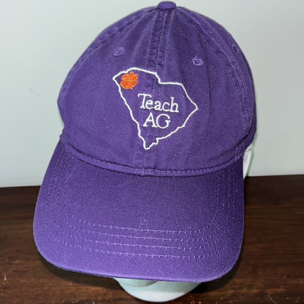 Clemson Tigers Paw purple teacher ag teach agriculture Baseball Cap hat